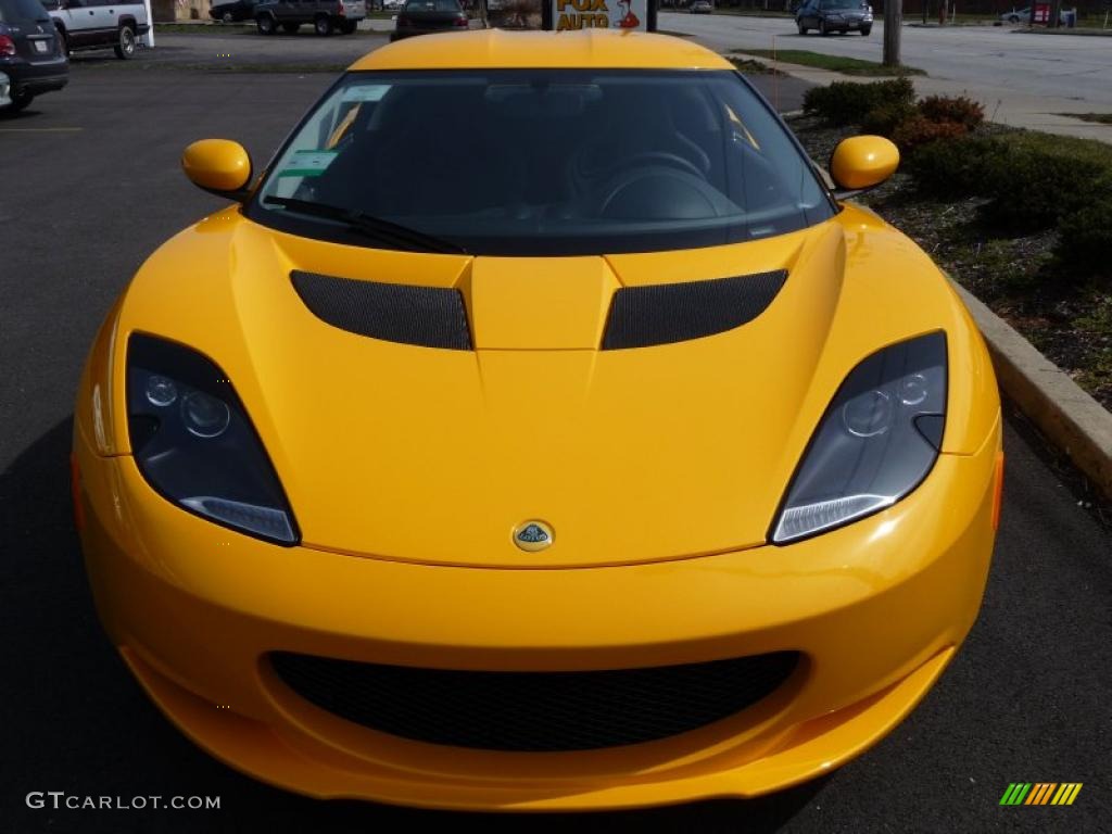 2010 Evora Coupe - Solar Yellow Metallic / Black Leather photo #3