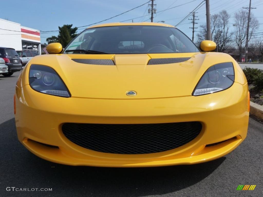 2010 Evora Coupe - Solar Yellow Metallic / Black Leather photo #4