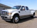 2008 Oxford White Ford F450 Super Duty Lariat Crew Cab 4x4 Dually  photo #1