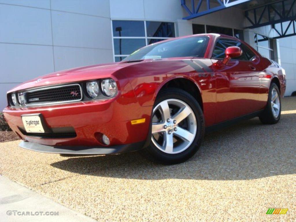 2009 Challenger R/T - Inferno Red Crystal Pearl Coat / Dark Slate Gray photo #1