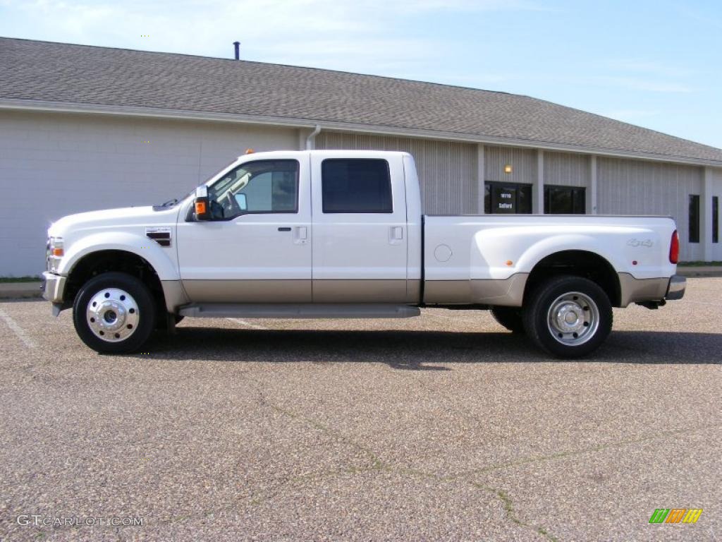 2008 F450 Super Duty Lariat Crew Cab 4x4 Dually - Oxford White / Chaparral Leather photo #8