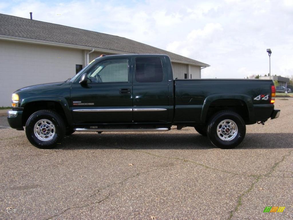 2006 Sierra 2500HD SLT Extended Cab 4x4 - Woodland Green Metallic / Neutral photo #8