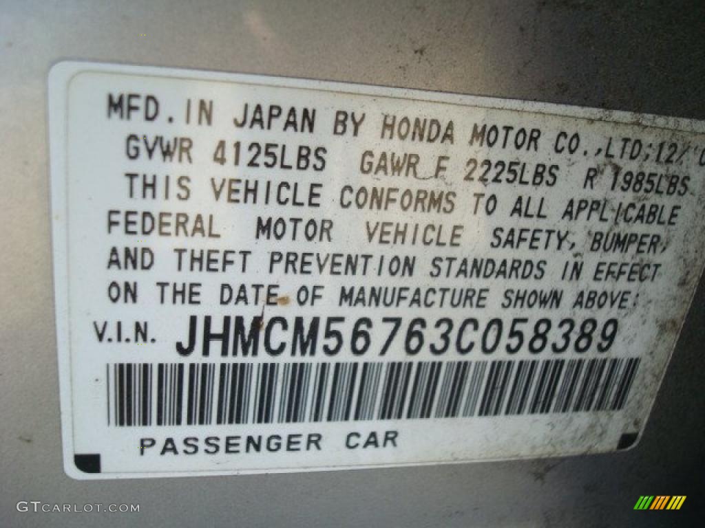 2003 Accord EX-L Sedan - Satin Silver Metallic / Black photo #18