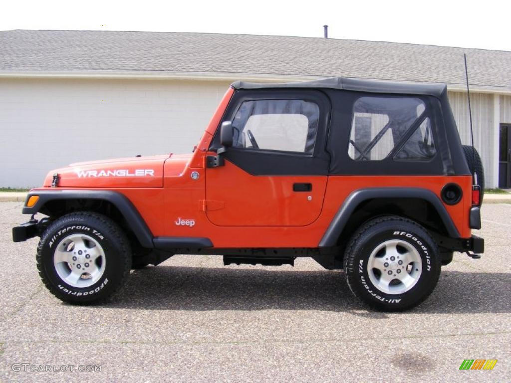 2006 Wrangler X 4x4 - Impact Orange / Dark Slate Gray photo #8