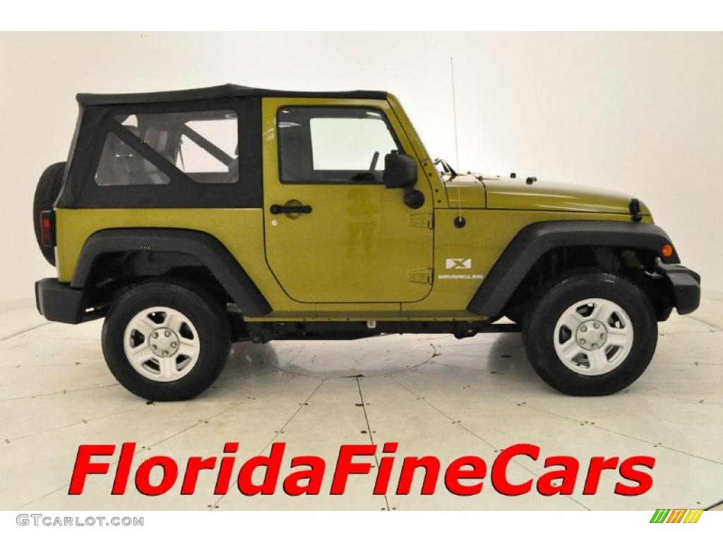 2007 Wrangler X 4x4 - Rescue Green Metallic / Dark Slate Gray/Medium Slate Gray photo #4