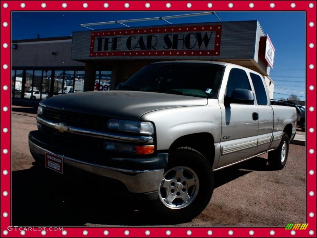 2002 Silverado 1500 LT Extended Cab 4x4 - Light Pewter Metallic / Medium Gray photo #1