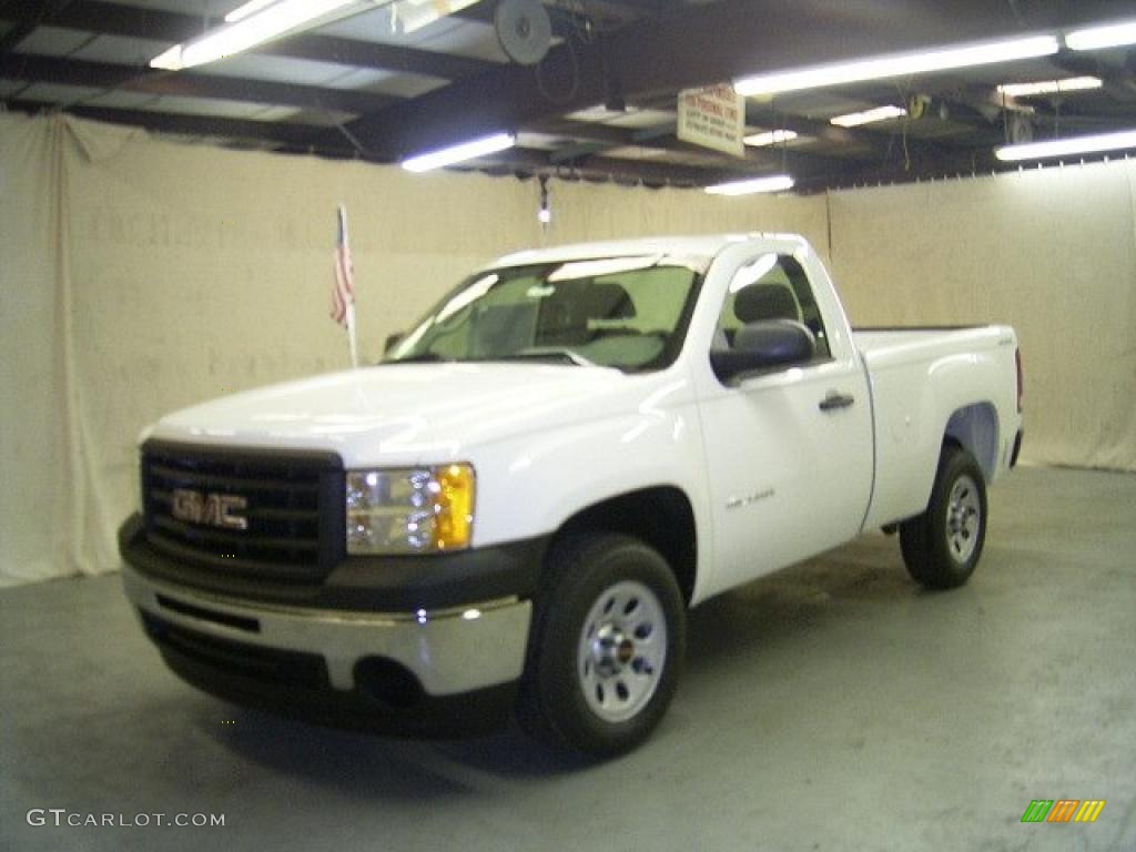 2010 Sierra 1500 Regular Cab - Summit White / Dark Titanium photo #1