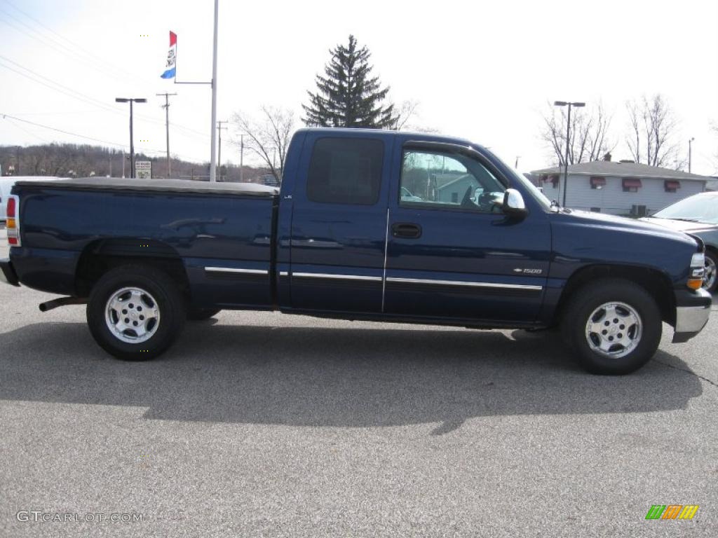 2002 Silverado 1500 LS Extended Cab - Indigo Blue Metallic / Graphite Gray photo #2