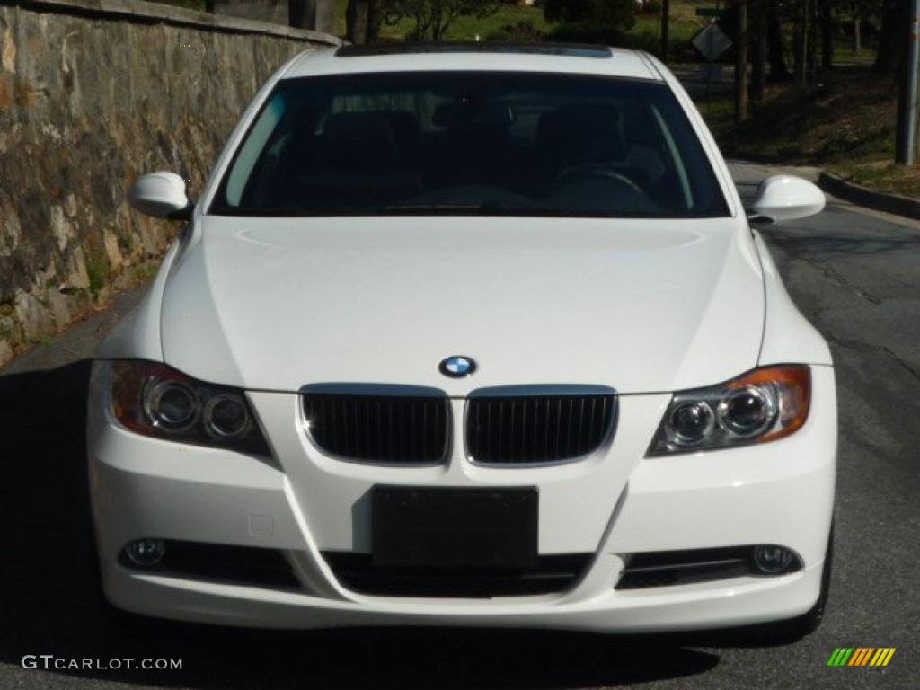 2007 3 Series 335i Sedan - Alpine White / Black photo #3