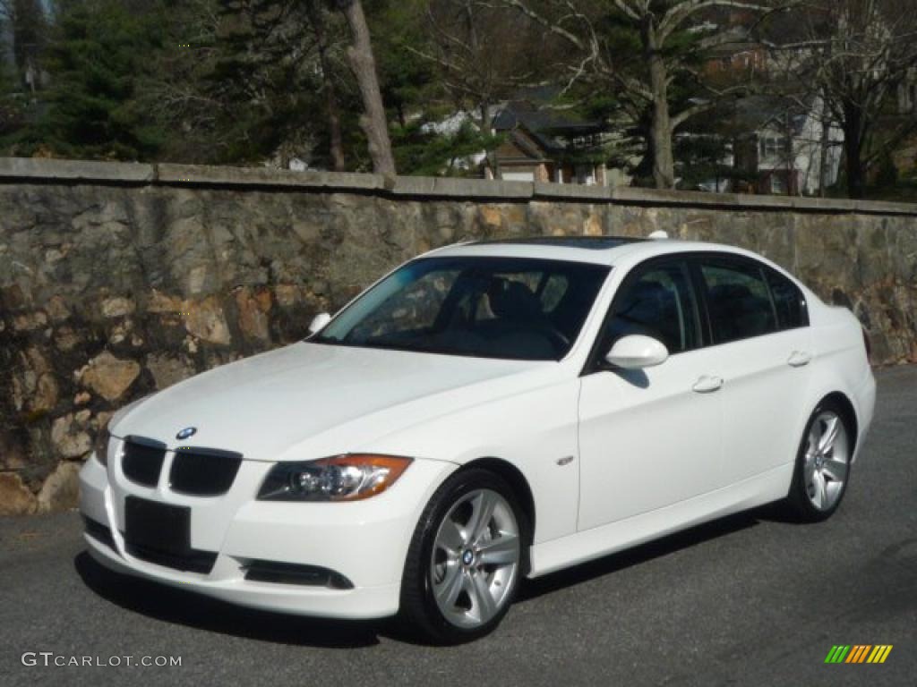 2007 3 Series 335i Sedan - Alpine White / Black photo #4