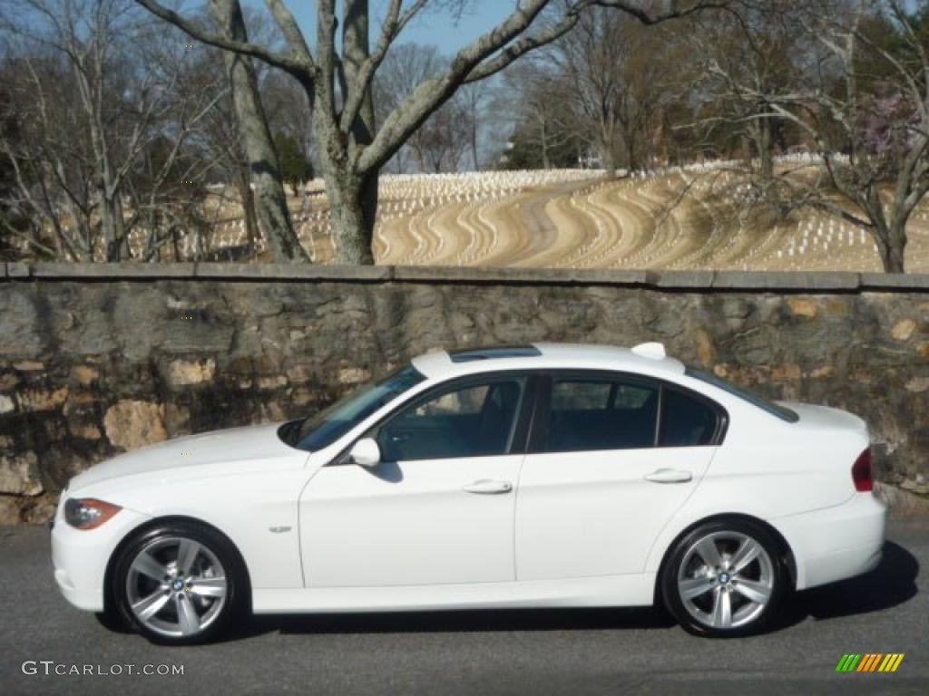 2007 3 Series 335i Sedan - Alpine White / Black photo #5