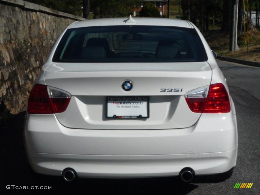2007 3 Series 335i Sedan - Alpine White / Black photo #6