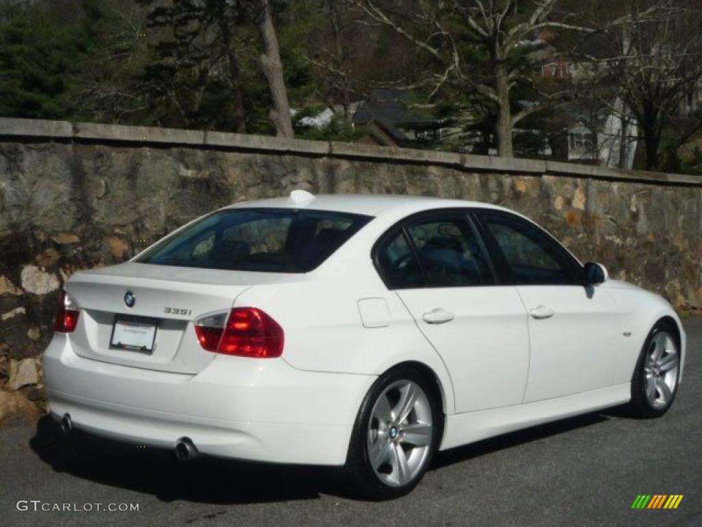 2007 3 Series 335i Sedan - Alpine White / Black photo #10