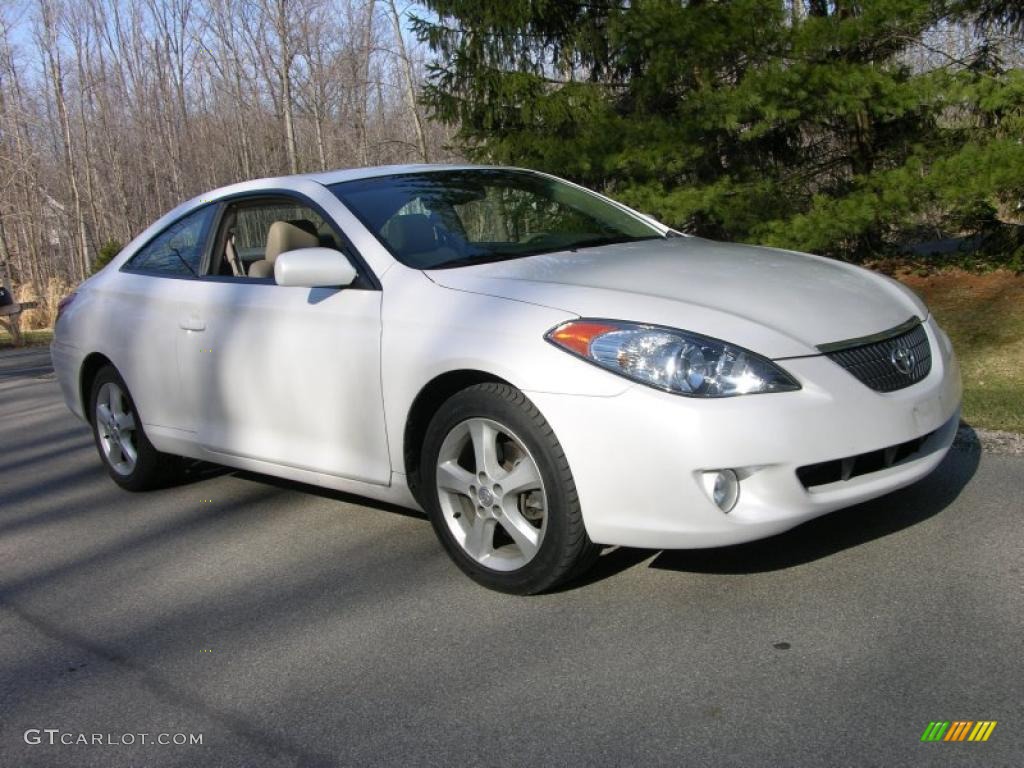 2004 Solara SLE V6 Coupe - Arctic Frost Pearl / Ivory photo #1