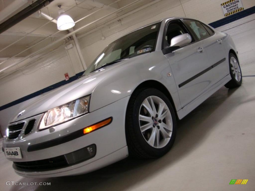 2007 9-3 2.0T Sport Sedan - Silver Metallic / Black/Gray photo #1