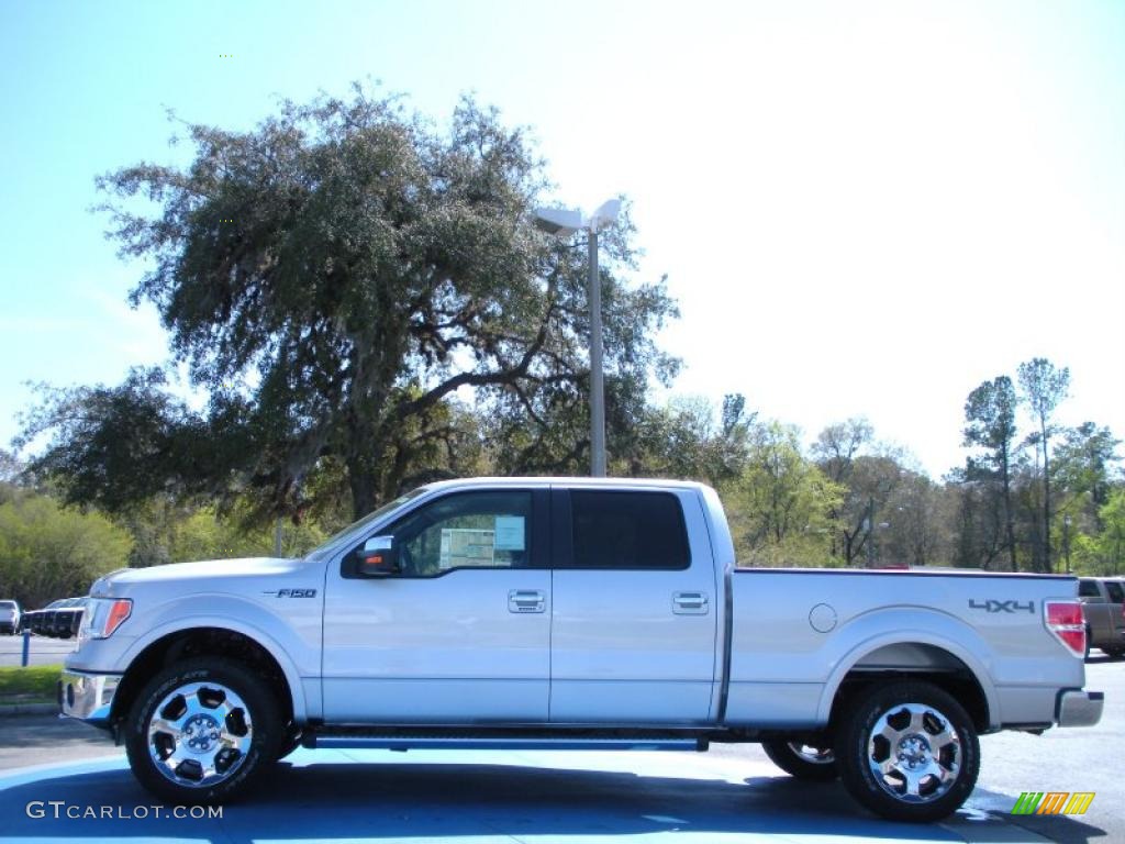 2010 F150 Lariat SuperCrew 4x4 - Ingot Silver Metallic / Black photo #2