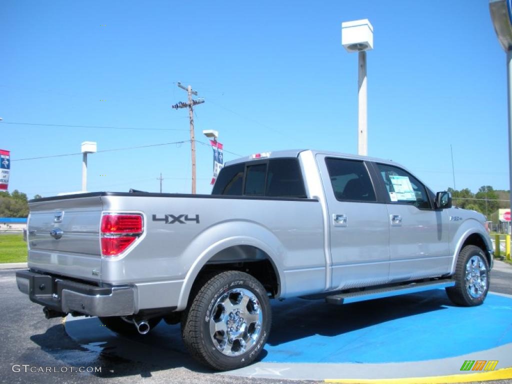 2010 F150 Lariat SuperCrew 4x4 - Ingot Silver Metallic / Black photo #3