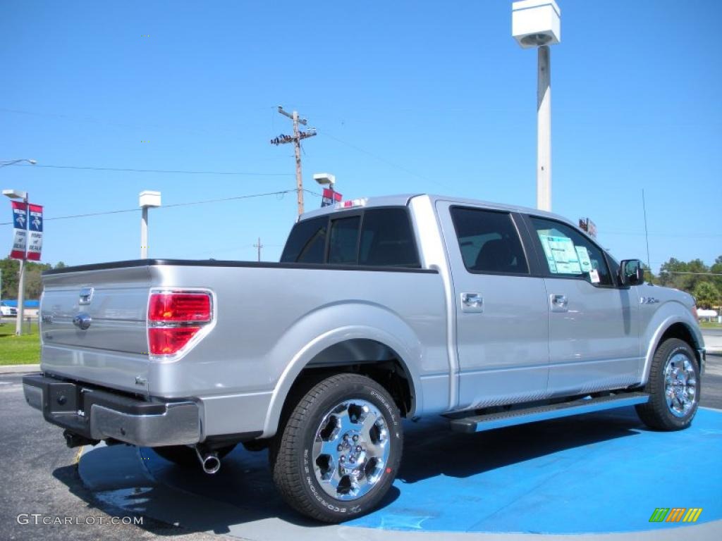 2010 F150 Lariat SuperCrew - Ingot Silver Metallic / Black photo #3