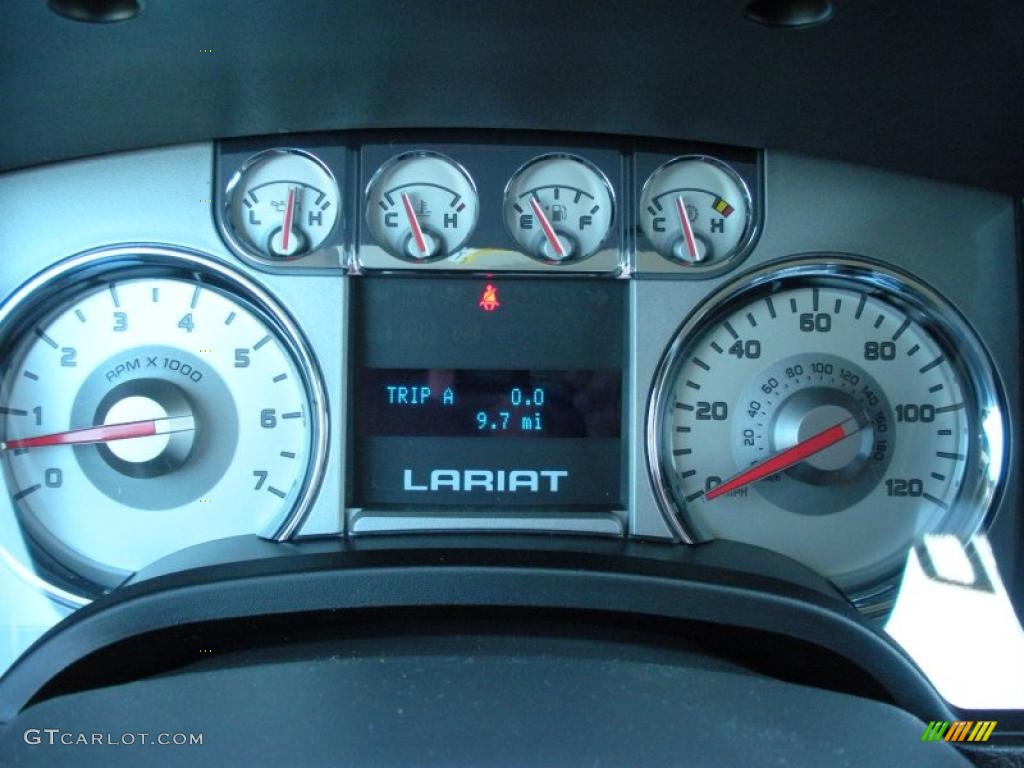 2010 F150 Lariat SuperCrew - Ingot Silver Metallic / Black photo #8