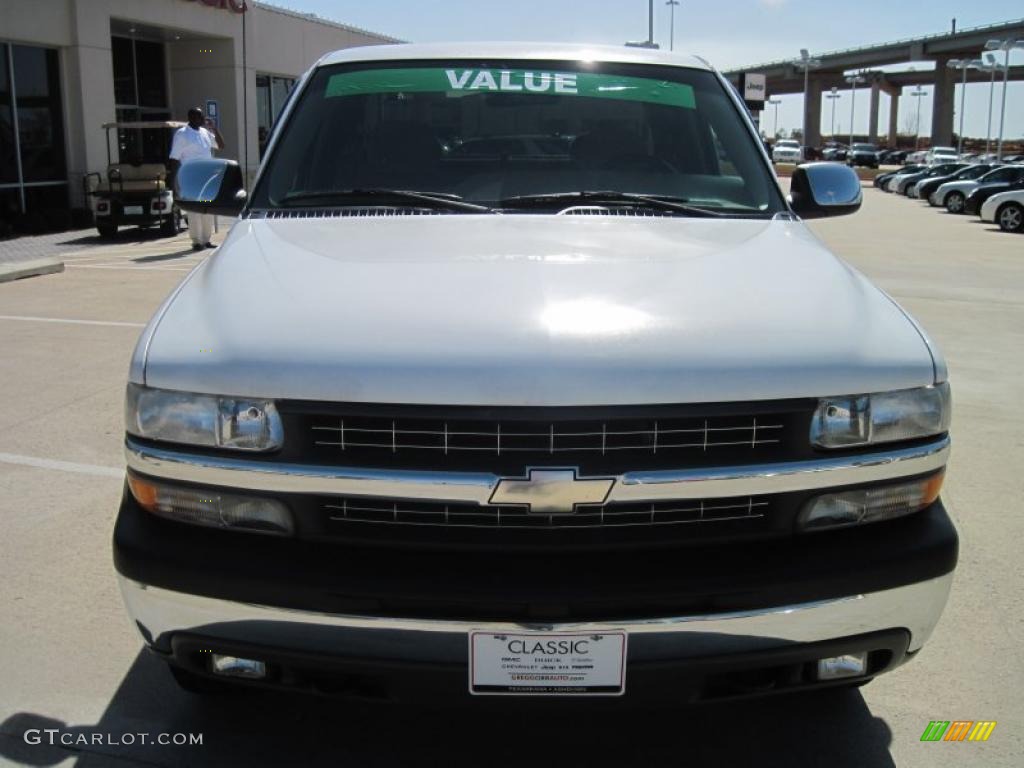 2001 Silverado 1500 LS Extended Cab 4x4 - Summit White / Tan photo #5