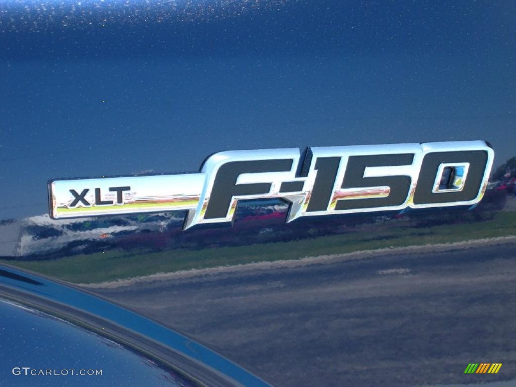 2010 F150 XLT SuperCab 4x4 - Dark Blue Pearl Metallic / Medium Stone photo #4