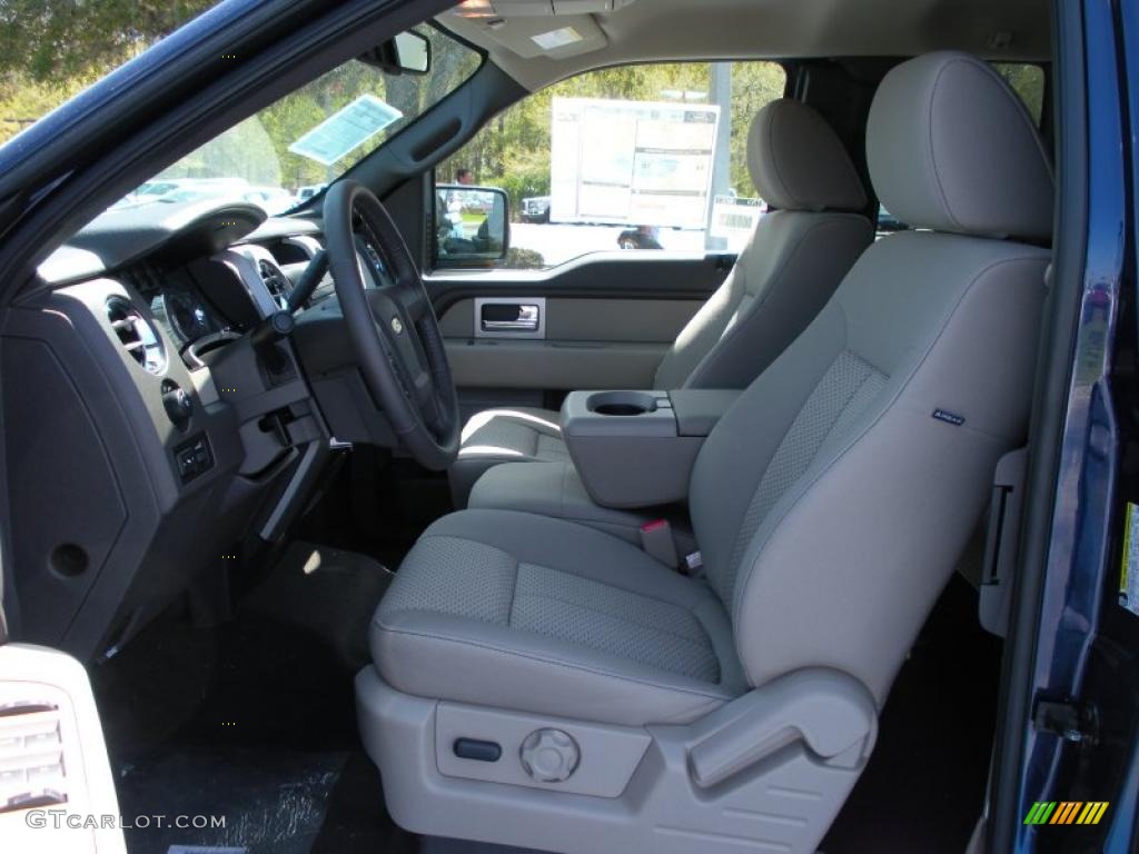 2010 F150 XLT SuperCab 4x4 - Dark Blue Pearl Metallic / Medium Stone photo #5