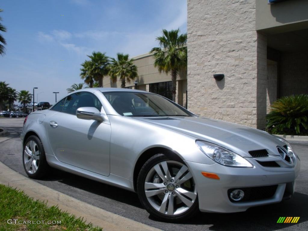 2009 SLK 350 Roadster - Iridium Silver Metallic / Black photo #4