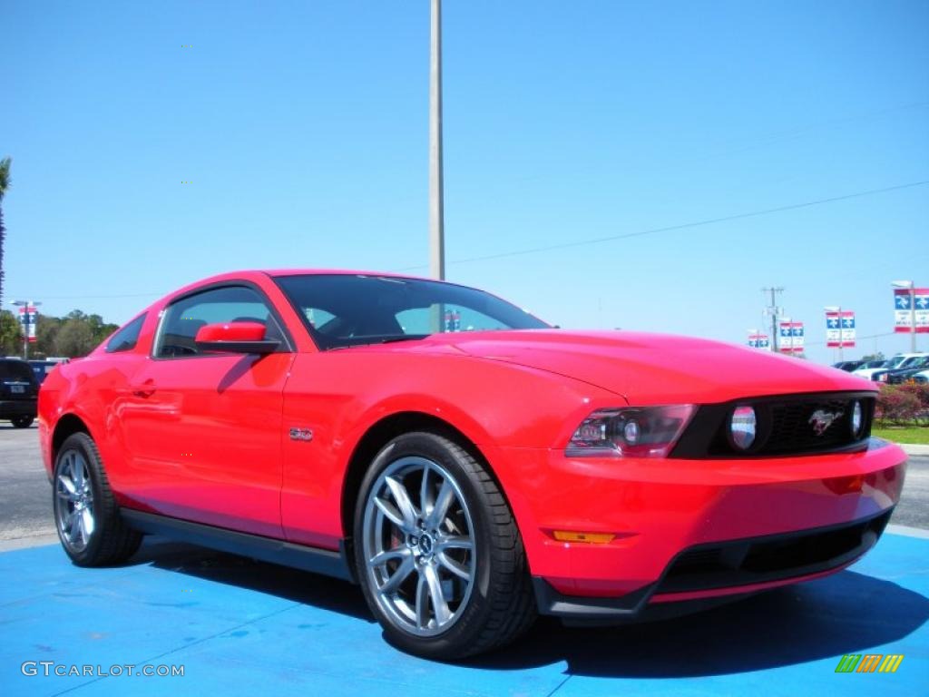 2011 Mustang GT Premium Coupe - Race Red / Charcoal Black photo #7
