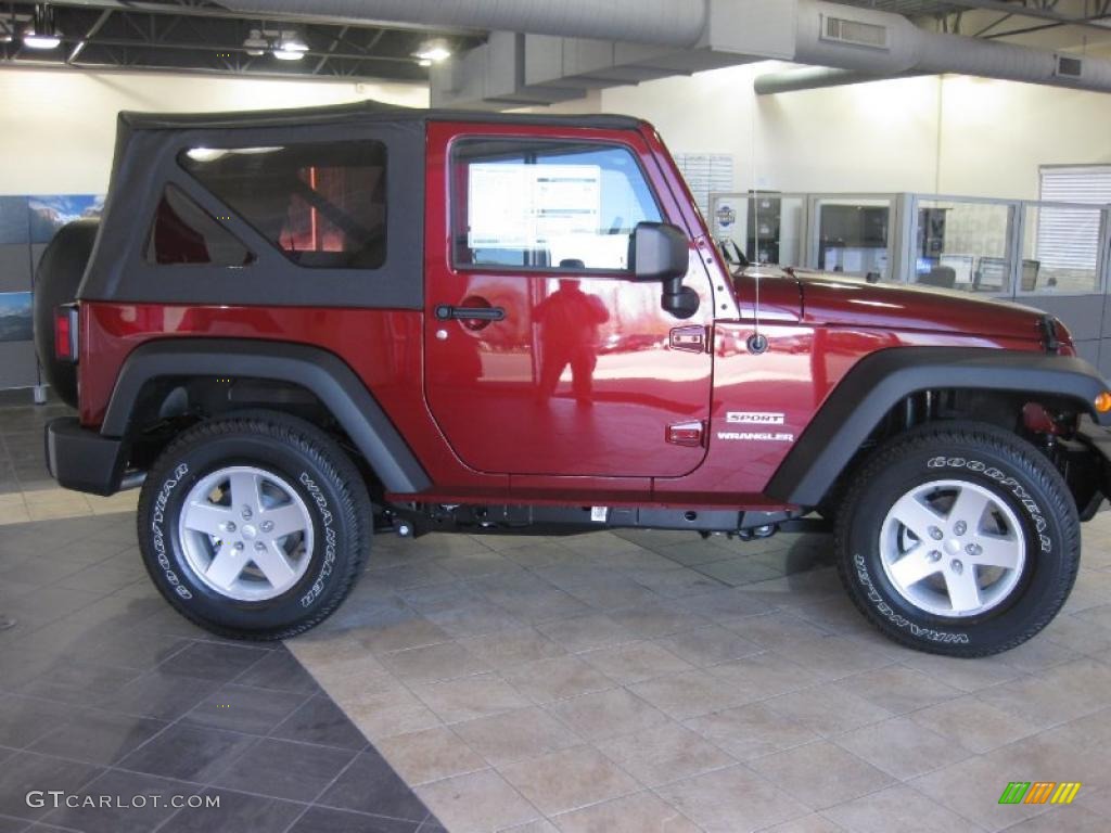 2010 Wrangler Sport 4x4 - Red Rock Crystal Pearl / Dark Khaki/Medium Khaki photo #3