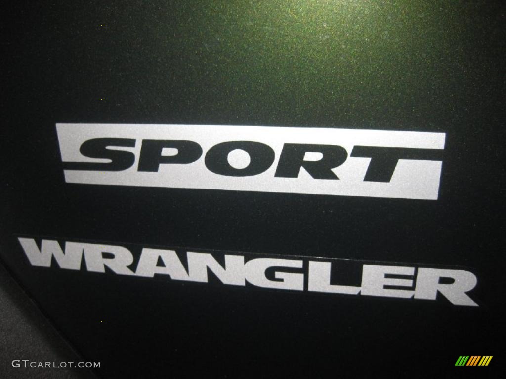 2010 Wrangler Sport 4x4 - Natural Green Pearl / Dark Khaki/Medium Khaki photo #8