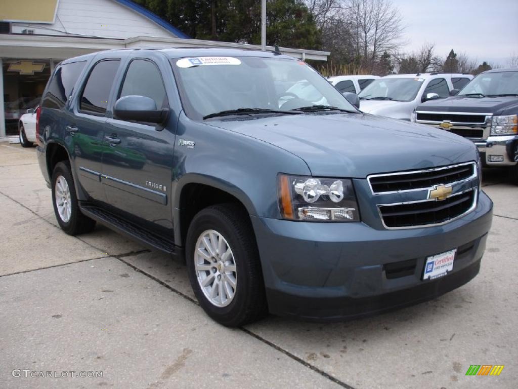 2009 Tahoe Hybrid 4x4 - Blue Granite Metallic / Ebony photo #3