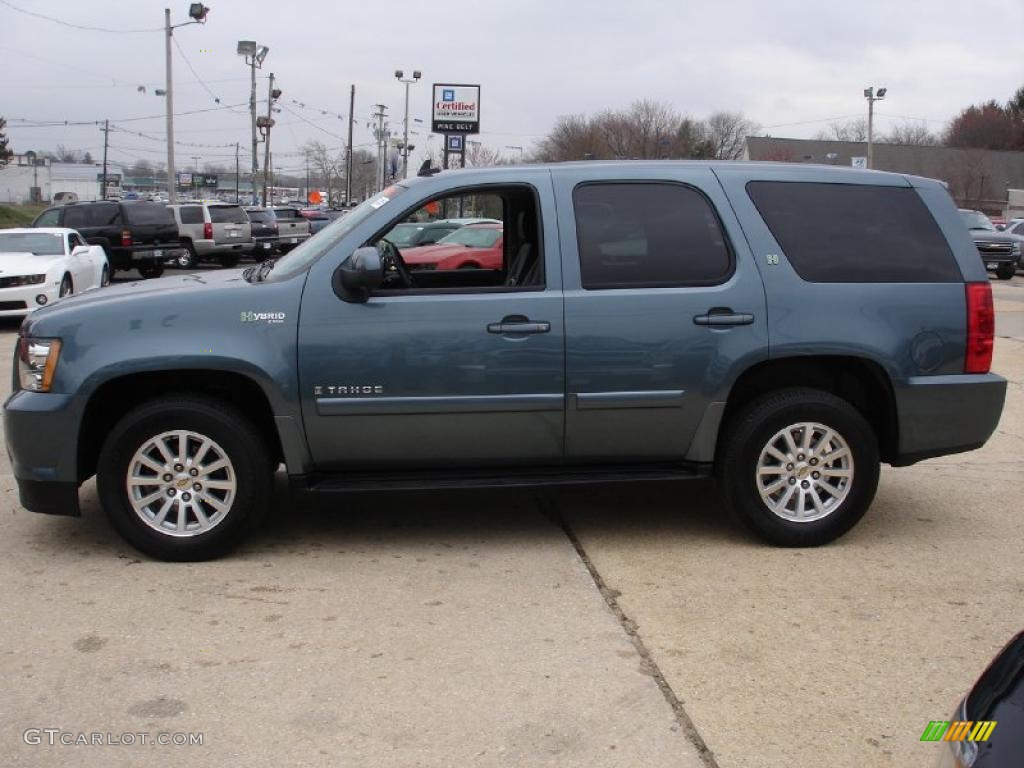 2009 Tahoe Hybrid 4x4 - Blue Granite Metallic / Ebony photo #9