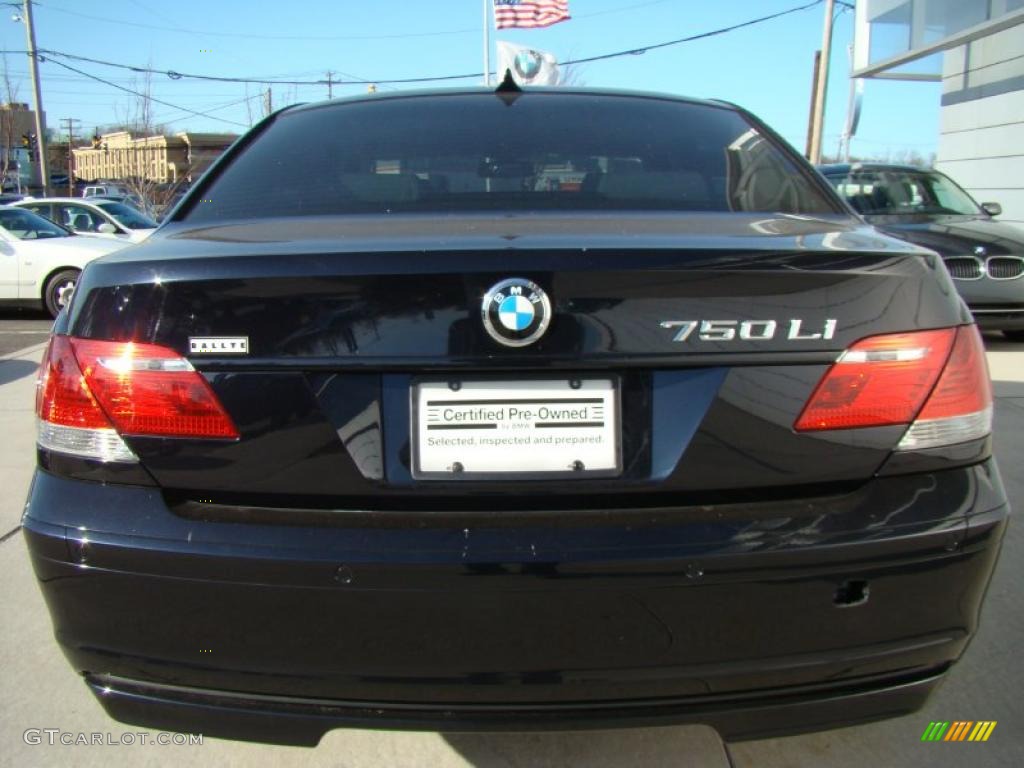 2008 7 Series 750Li Sedan - Ruby Black Metallic / Cream Beige photo #5