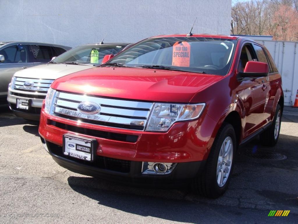 2008 Edge SEL AWD - Redfire Metallic / Camel photo #1