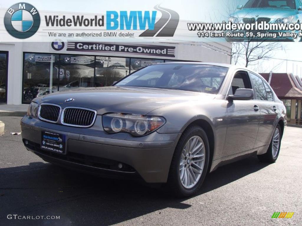 2004 7 Series 745i Sedan - Sterling Grey Metallic / Black/Black photo #1