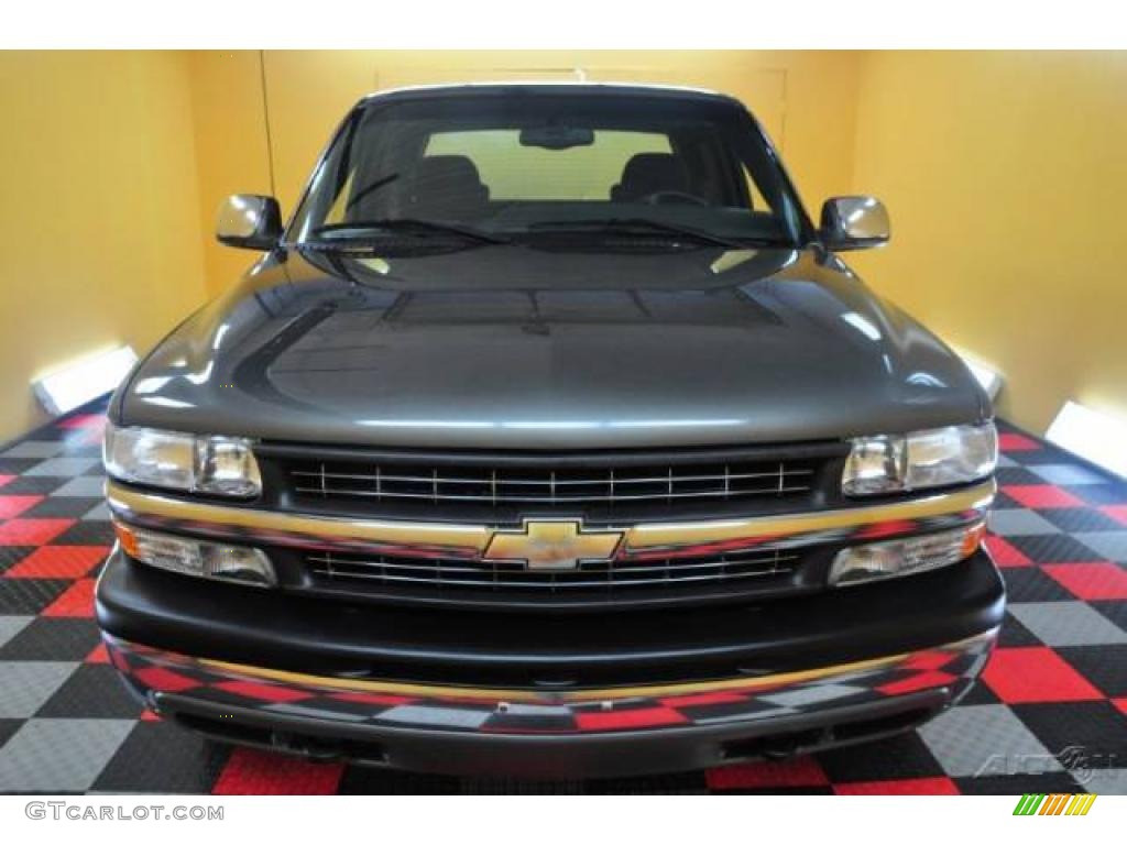 2001 Silverado 1500 LS Crew Cab 4x4 - Medium Charcoal Gray Metallic / Graphite photo #2