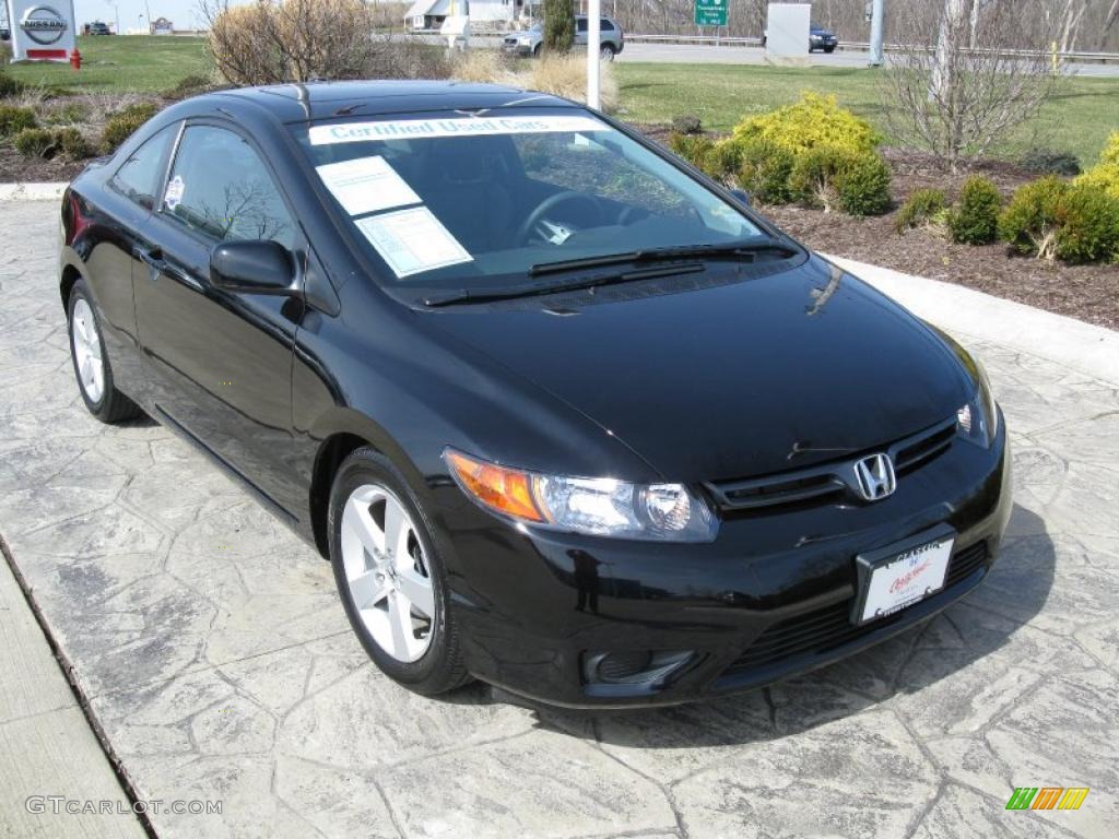 2008 Civic EX-L Coupe - Nighthawk Black Pearl / Black photo #1