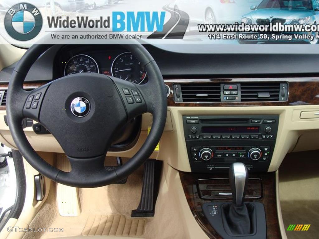2009 3 Series 335d Sedan - Alpine White / Beige photo #12