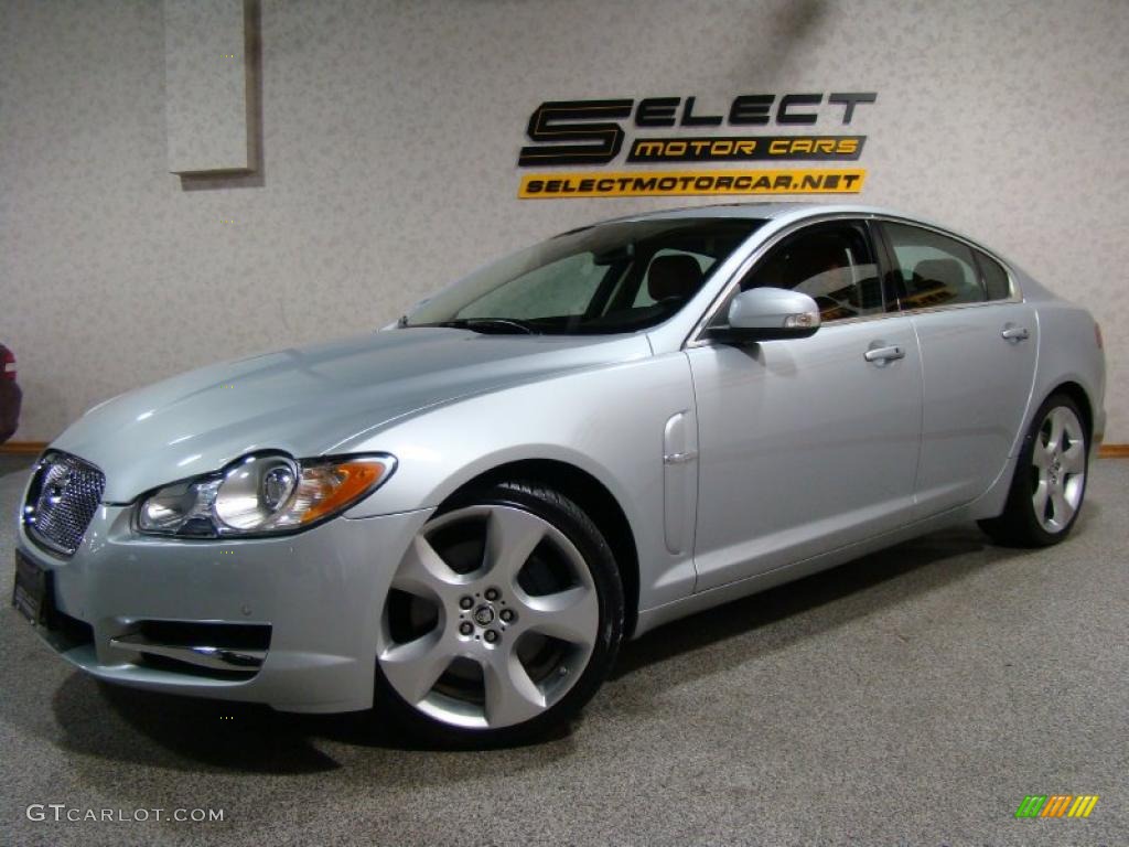 2009 XF Supercharged - Liquid Silver Metallic / Spice/Charcoal photo #1