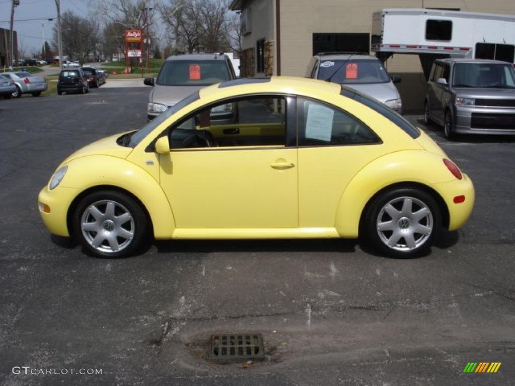 2001 New Beetle GLX 1.8T Coupe - Yellow / Black photo #1