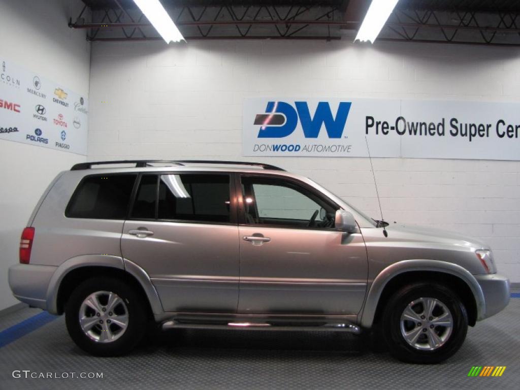 2001 Highlander V6 - Millennium Silver Metallic / Charcoal photo #6