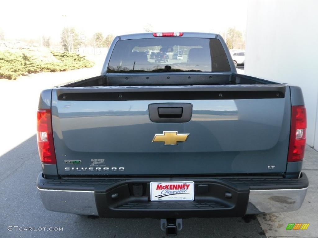 2010 Silverado 1500 LT Extended Cab 4x4 - Blue Granite Metallic / Ebony photo #3