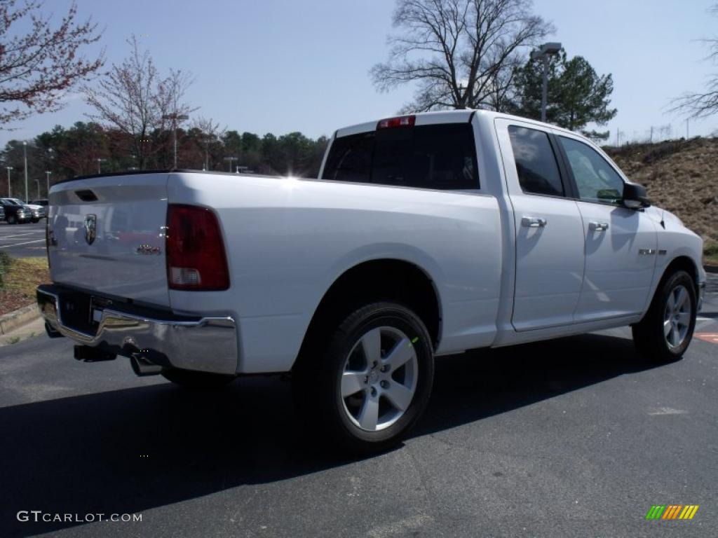 2010 Ram 1500 Big Horn Quad Cab 4x4 - Stone White / Dark Slate/Medium Graystone photo #3