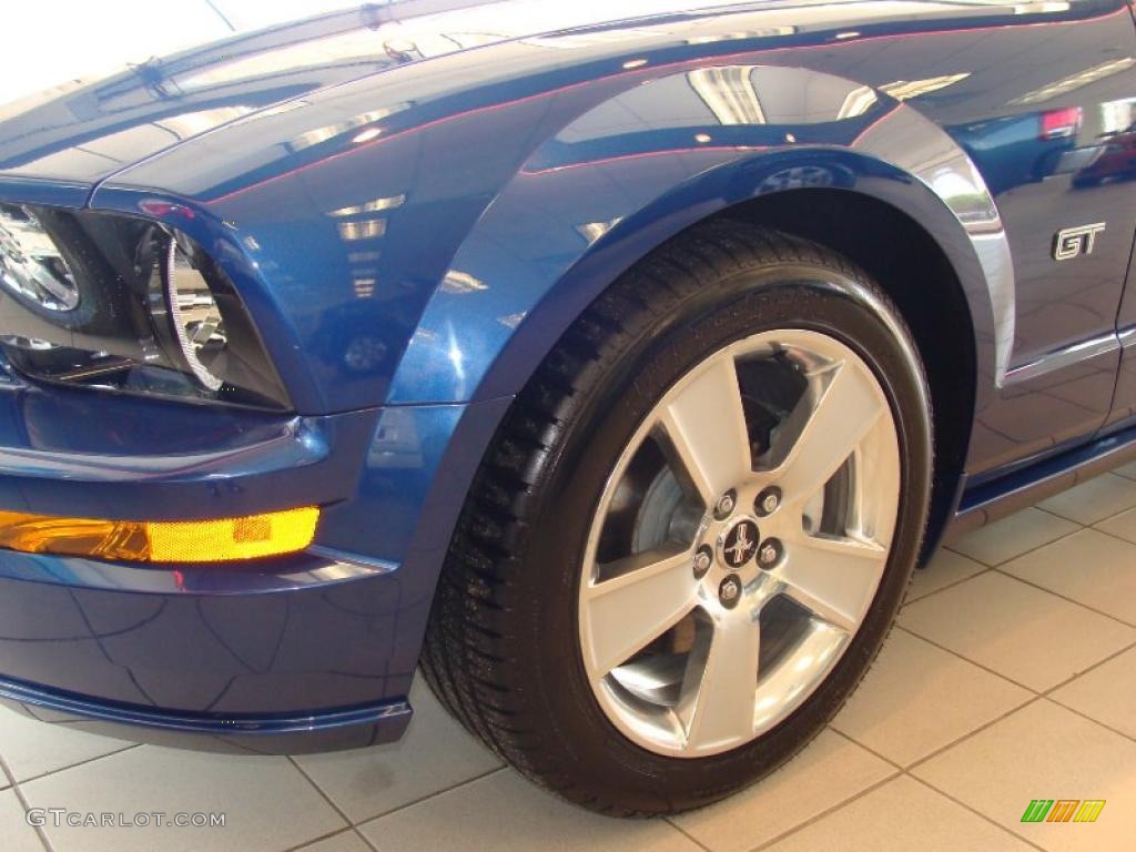2007 Mustang GT Premium Convertible - Vista Blue Metallic / Dark Charcoal photo #8