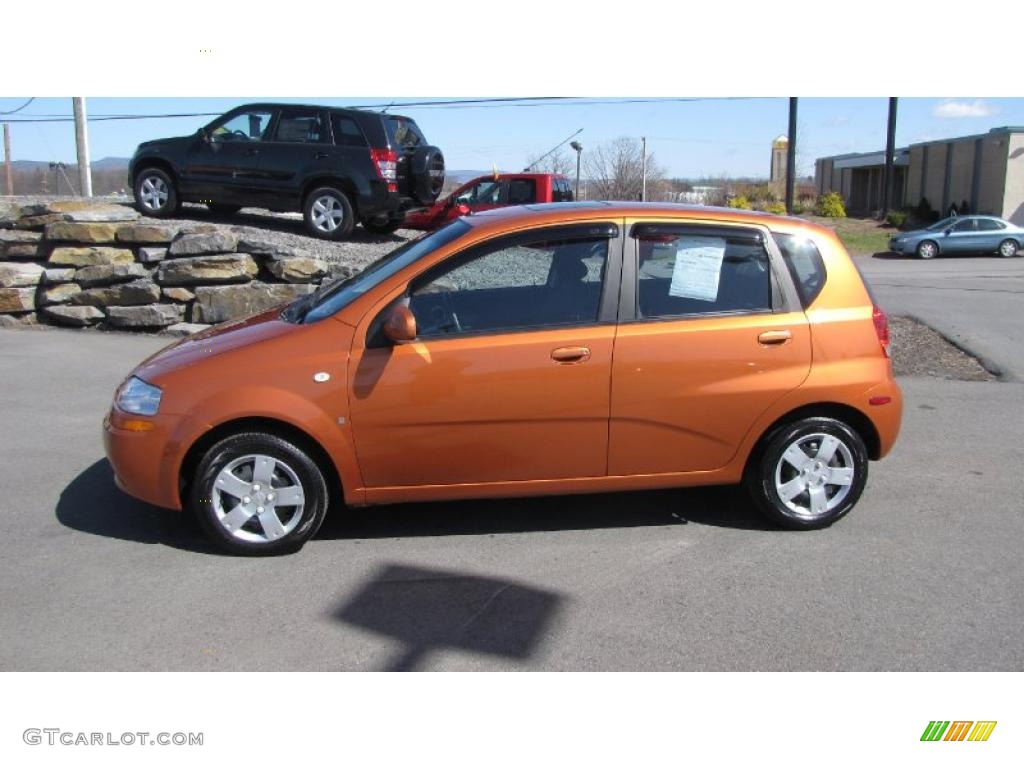 2007 Aveo 5 LS Hatchback - Spicy Orange / Charcoal Black photo #1