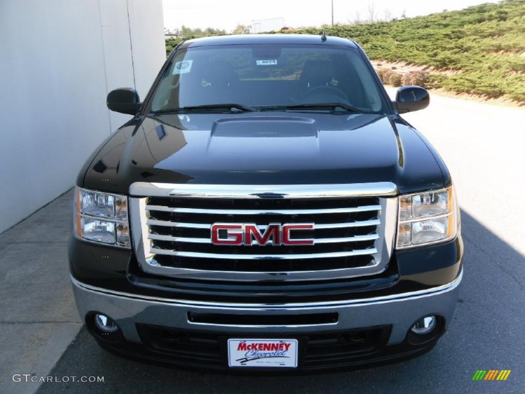 2010 Sierra 1500 SLE Extended Cab 4x4 - Onyx Black / Ebony photo #7