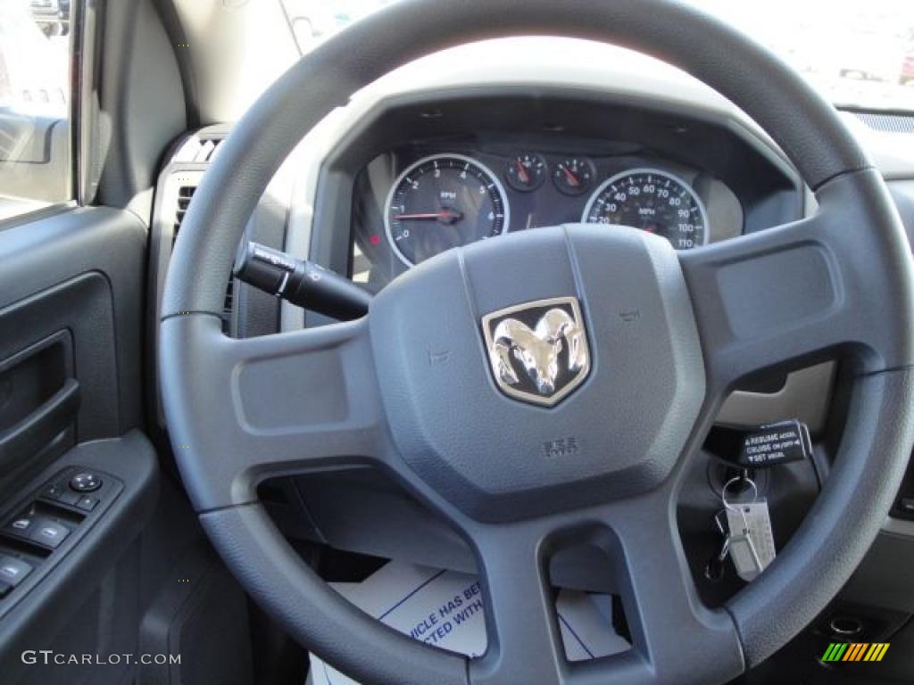 2010 Ram 1500 ST Quad Cab 4x4 - Bright Silver Metallic / Dark Slate/Medium Graystone photo #14