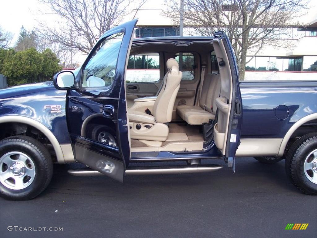 2002 F150 XLT SuperCab 4x4 - True Blue Metallic / Medium Graphite photo #13