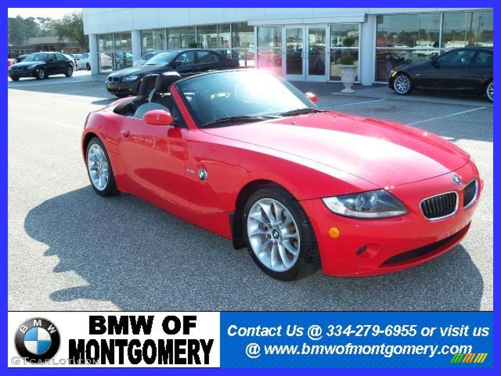 2005 Z4 2.5i Roadster - Bright Red / Black photo #1
