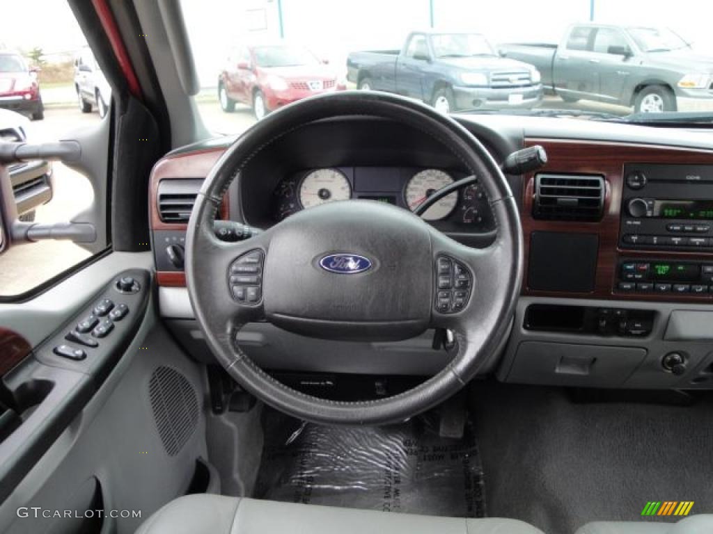 2006 F250 Super Duty Lariat Crew Cab - Red Clearcoat / Medium Flint photo #23